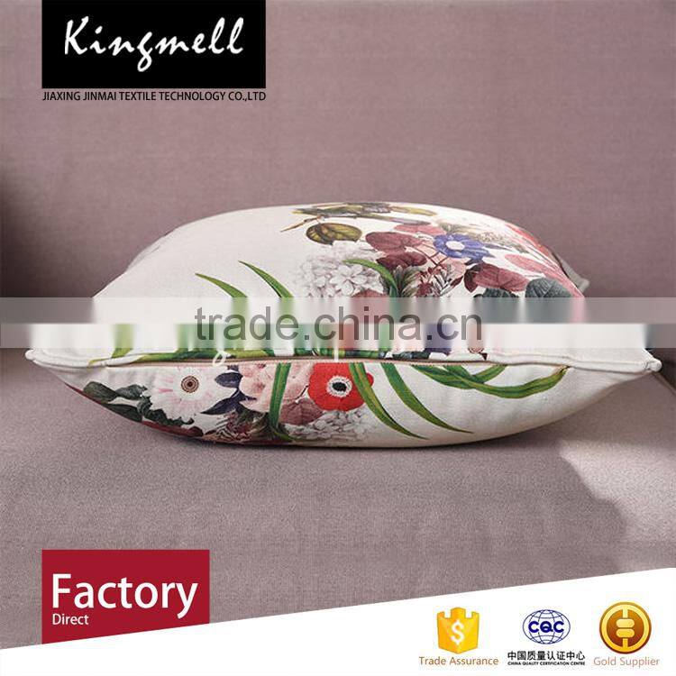 Custom magpies digital printed linen throw pillow cover