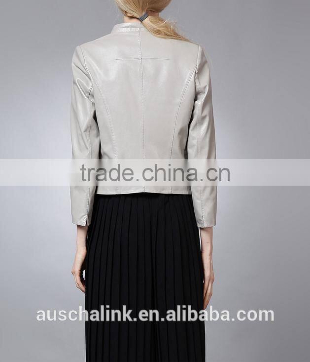 european style latest design women sexy leather jacket competitive price