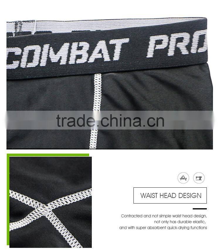 Professional Fitness Quick-Drying Men's Bodyboulding Compression Male Shorts Pants