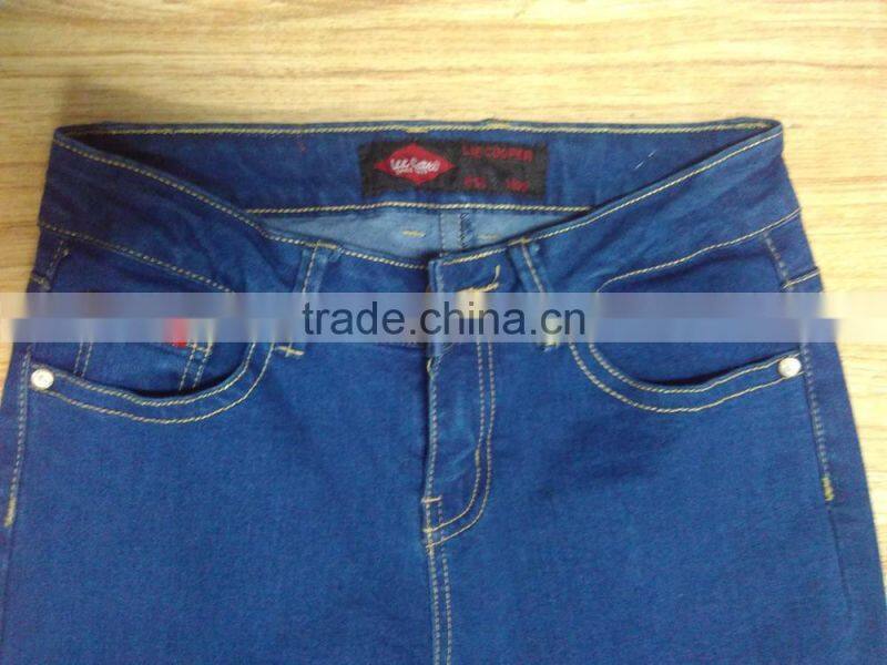 GZY Guangzhou stock lots wholesale ripped stretch women jeans