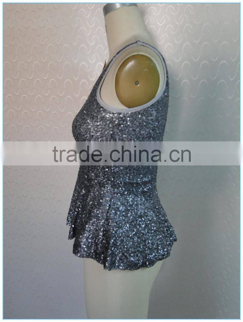Summer Sexy Bling Sleeveless Sequin Vest