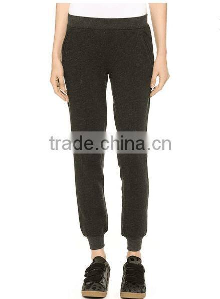 wholesale hemp gray and custom color 100% cotton spring pants for women long pant woman sport trousers