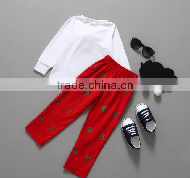 Hot sale new fashion 2 pcs Christmas clothes set for baby