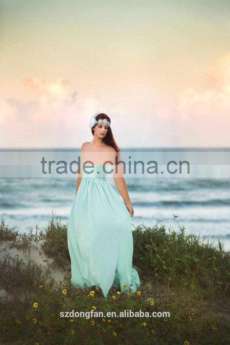 Women Maternity Grown Mint Bridesmaid Dress Pregnancy Clothing
