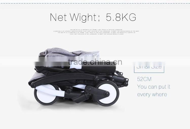 China manufacutured aluminium alloy light baby stroller