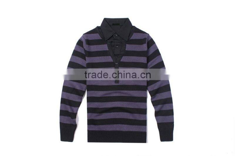 V Neck Pullover Stripe Korean Sweater Knitting Pattern