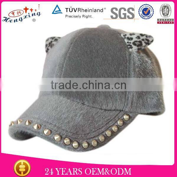 Fur Baseball Hat /Mens Wiinter Hats Fashion/Winter Full Cap Hat