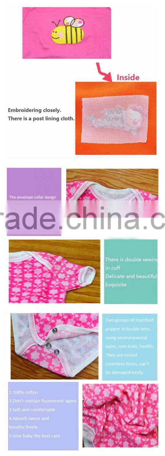100% cotton baby cotton clothing baby clothes girls boutique clothing spring 2016 baby romper