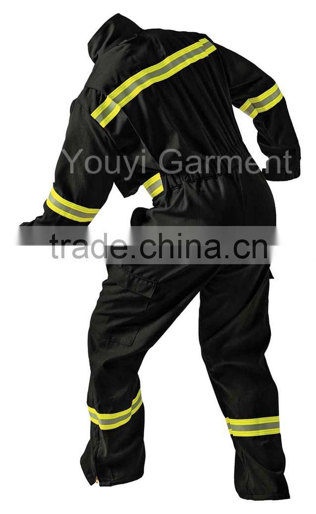 Factory Supply 100%Cotton Fireproof Offshore Work Coverall with Reflective Tape