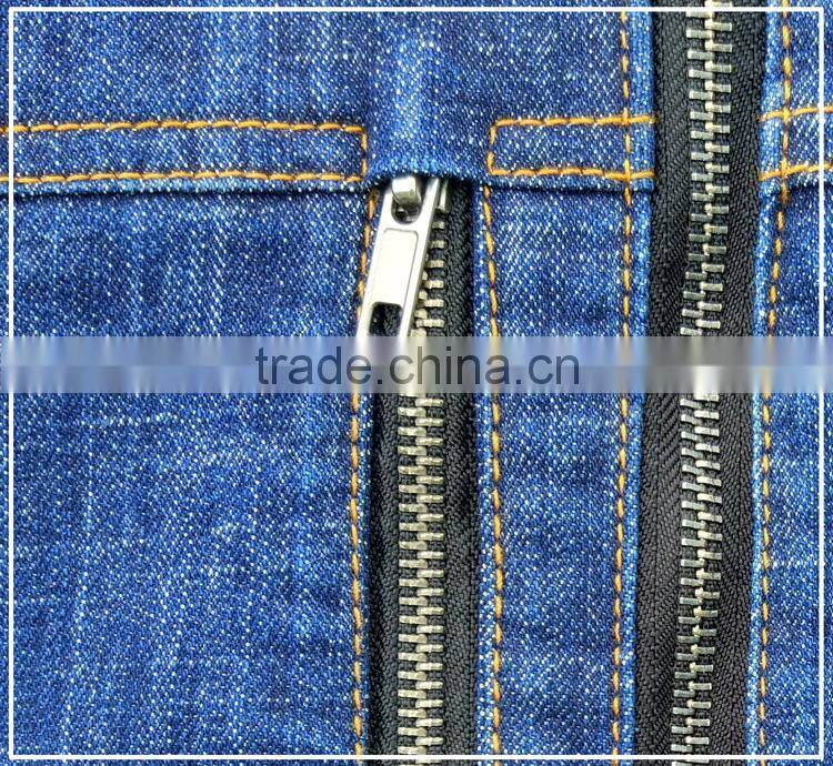 Wholesale spring jacket multi pocket jeans jacket Dark-blue men denim coat