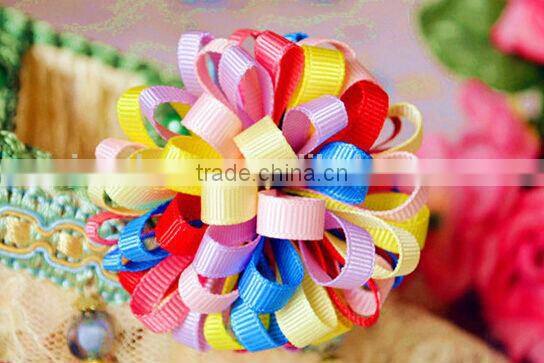 Colorful flower hair bow for girls, hair bows with clips