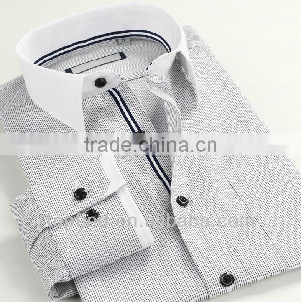 The latest in 2016 fashion fashion collar mans regular fit long sleeve dress shirt