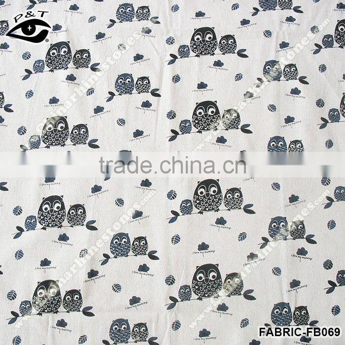 Night Owl Design 100% linen fabric linen fabric wholesale small minimum request