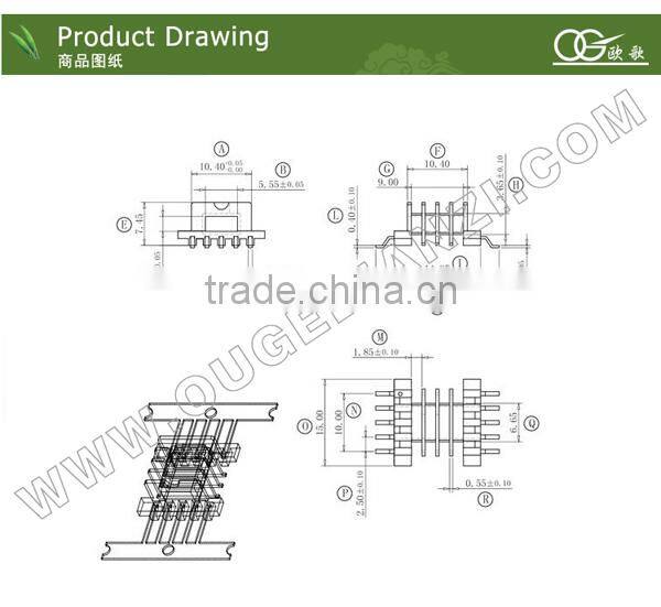 EFD15 efd smd bobbin with 4 slot