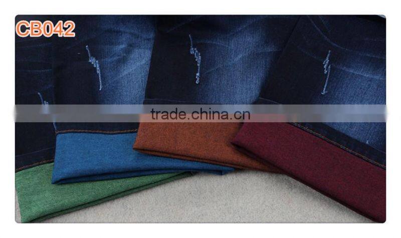 high quality best price cotton polyester stretch slub bull denim fabric for girls' jeans and shorts
