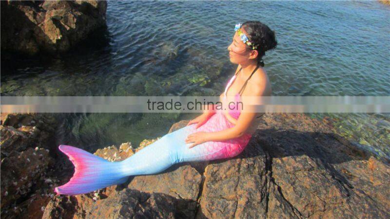 wholesale kids beachwear swimwear mermaid tail with monofin swim