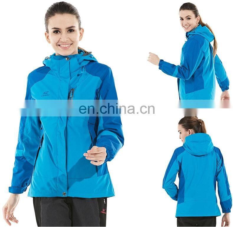Winter outdoor jacket waterproof breathable jacket with detachable lining