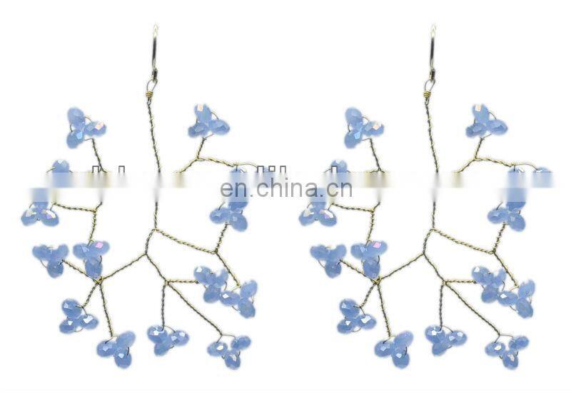 New fashion nice design exquisite crystal pearl dangle earring