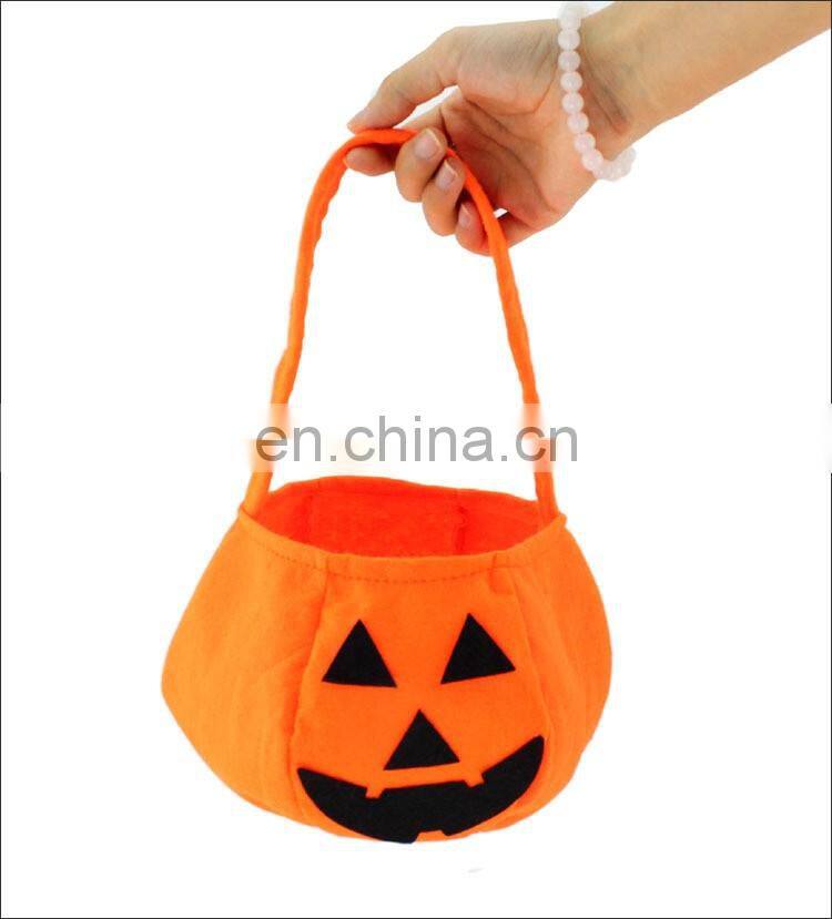 2017 Wholesale Non Woven Halloween Candy Pumpkin Bag For Kids