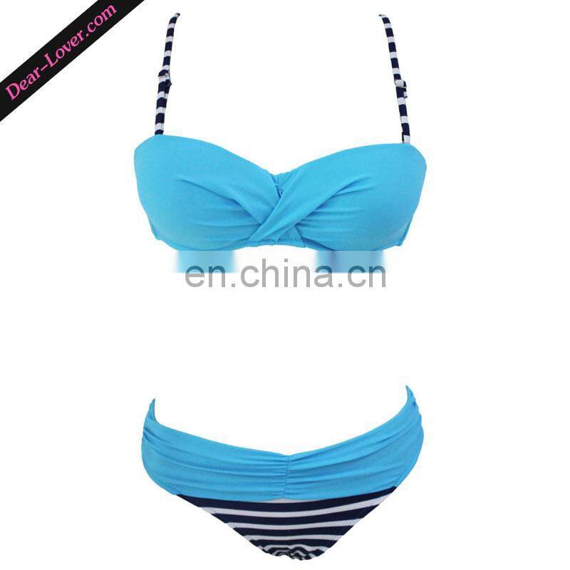 Sexy Cross Back Two Piece Push Up Brazilian Bikini