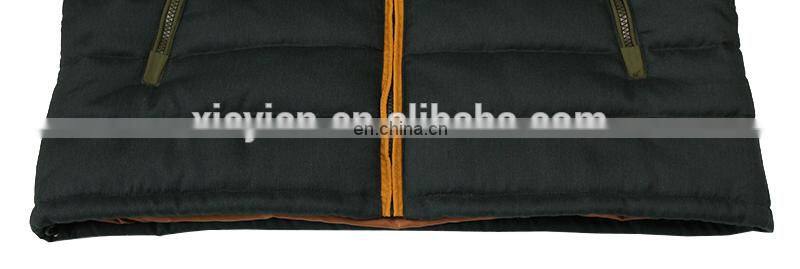 Outdoor sport man winter jacket wear and gentleman padding jacket with hood