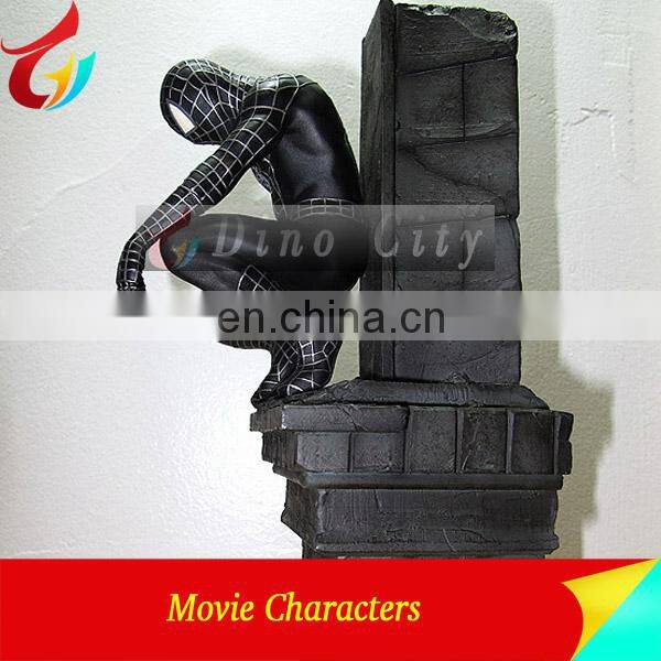 Hot sale resin spiderman statue for exhibition