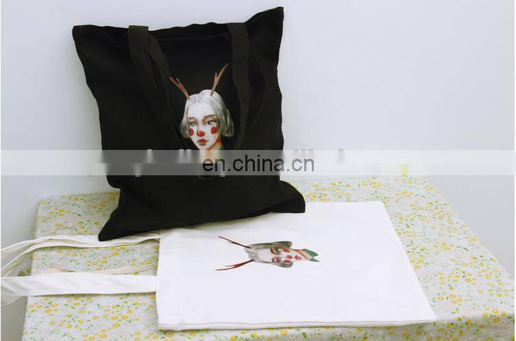 Wholesale UK Women Popular White Black Canvas Tote Bag
