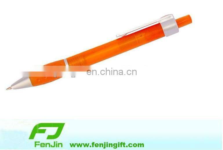 Rubber grip plastic ball pen