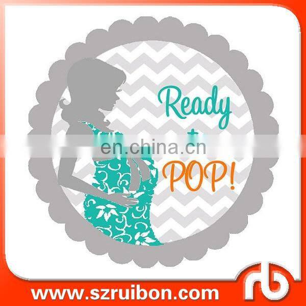 Customized Baby Shower Personalized Round Waterproof Labels Stickers