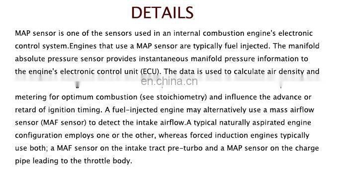 MAP Sensor 37830-PGK-A01 for Honda Acura Civic Accord CRV