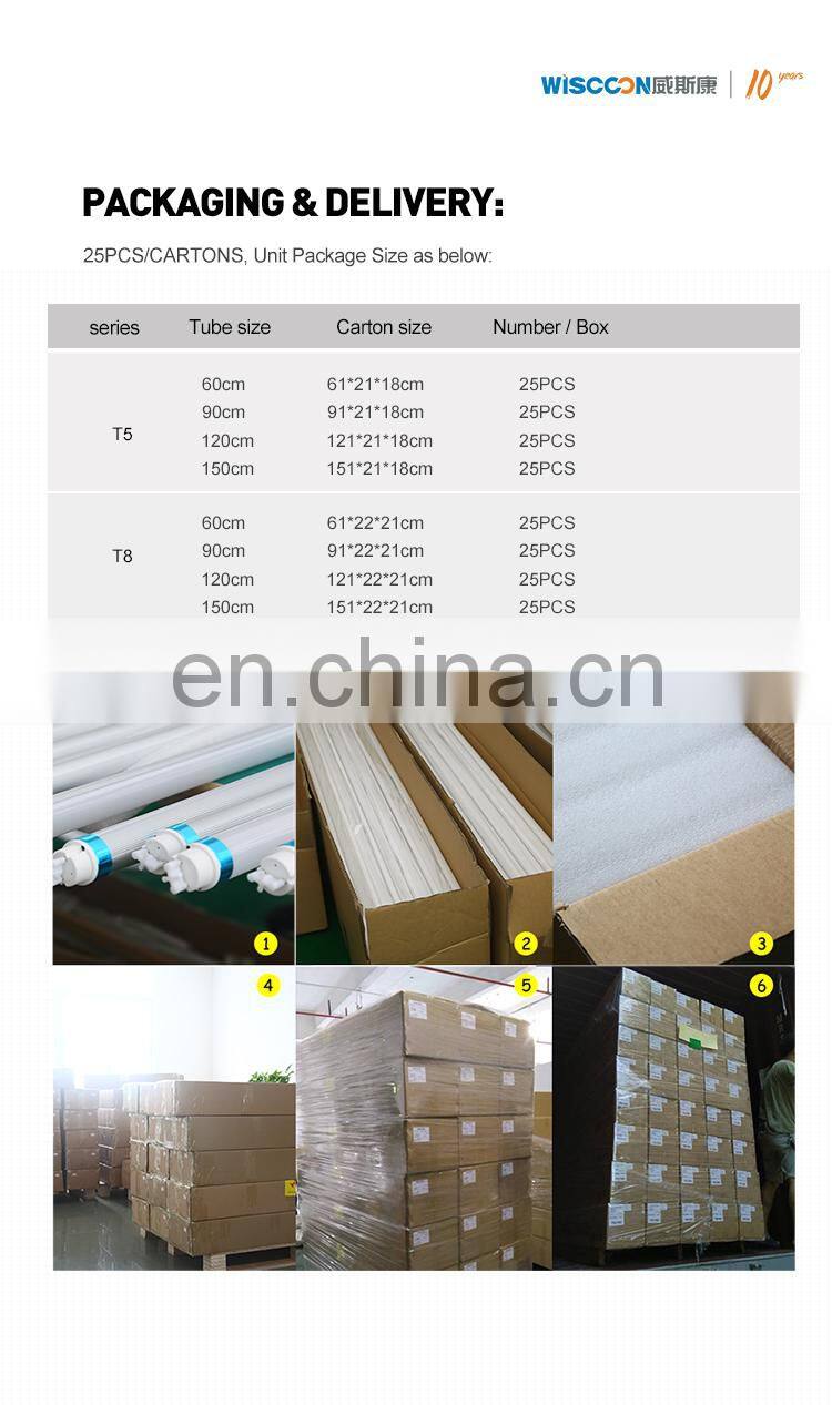 2-8 Ft 600-2400mm CE ROHS customized unique T5 T8 LED tubes