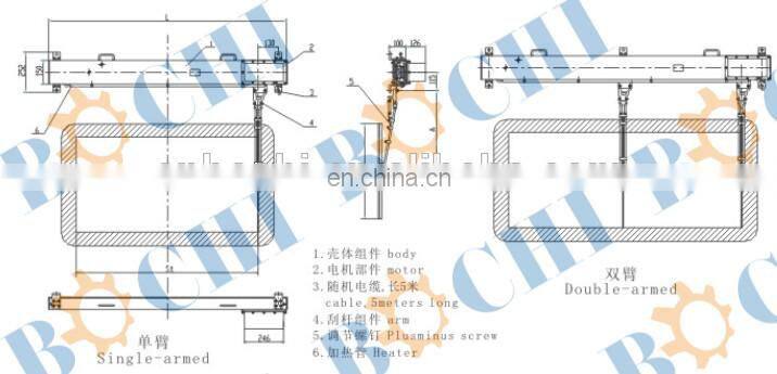 BOCHI Marine Electric Horizontal Moving Type Window Wiper