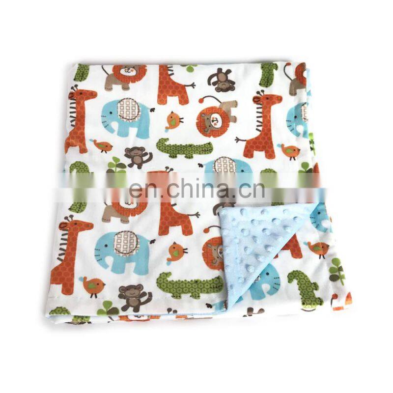 Super Soft Anti-Pilling Polyester Bubble Embossed Blanket Custom Fleece Minky
