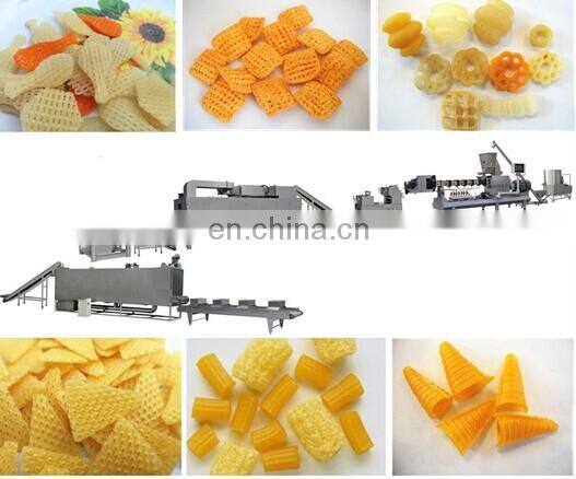 2018 hot sale Full automatic corn sanck making machine 3d 2d pellet snack food papad extruder