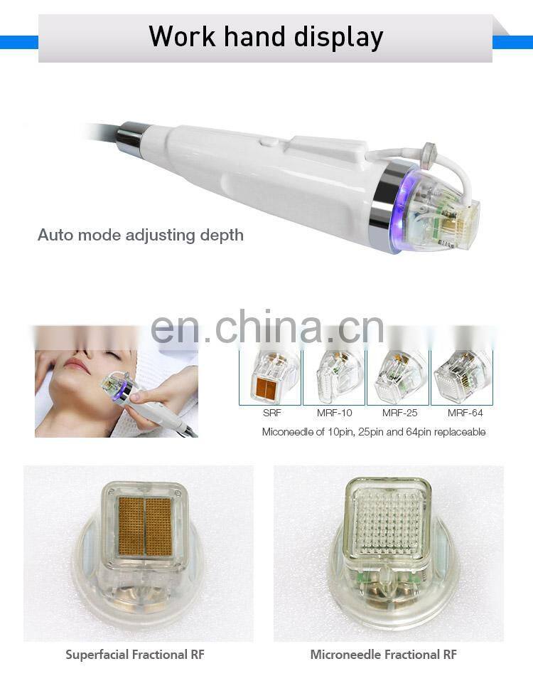 2019 New Fractional RF microneedle System Skin Tightening Machine Anti-wrinkle Stretch Mark Removal Facial Rejuvenation