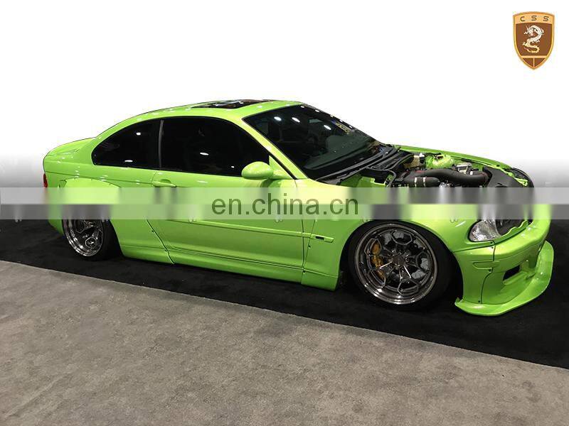 Rocket bunny style wide body kit for bm-w M3 e36/e46 in frp