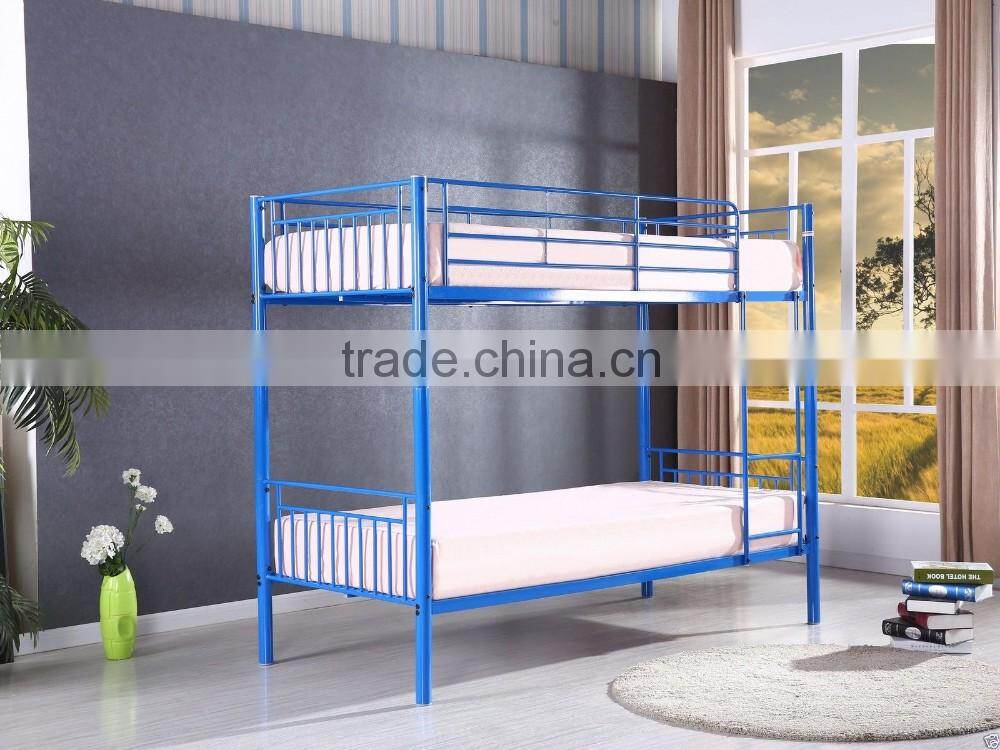 2 Person 2x 3FT Single Size Black Silver Metal Bunk Bed Frame