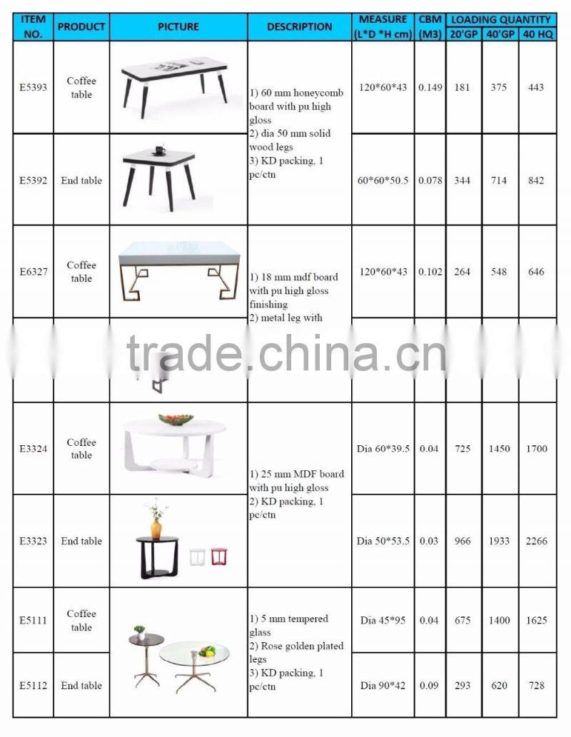 Oupusen 2016 new design outdoor coffee table