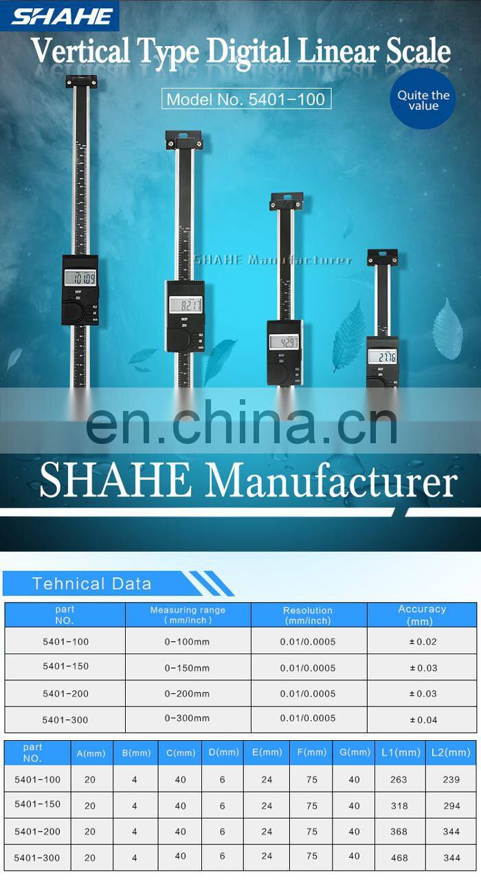 0-100mm/4'' high quality vertical digital linear scale with Digital Readout DRO Display electronic linear scale