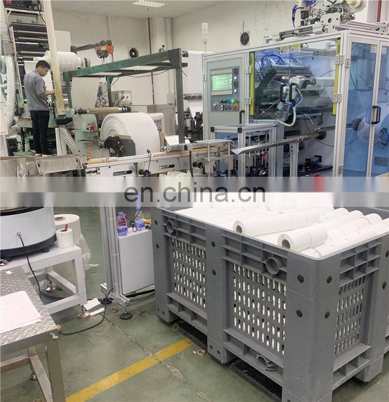 UR320S Automatic Non-stop 4 Rotary Spindle Adhesive Sticker Label Turret Rewinder Machine with Automatic Paper Core Feeder