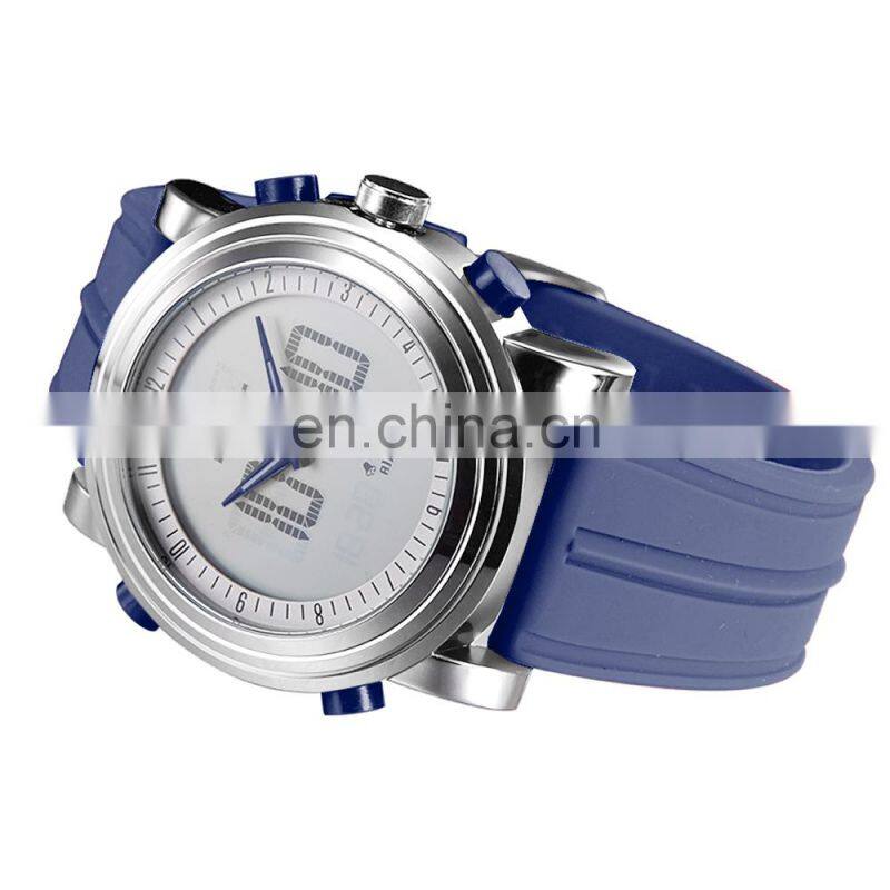 Small Order 50PCS Factory Direct Men's Watch Chronograph Silicone Band Alarm Watches Man Sport Wristwatch