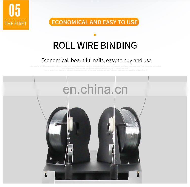 Double-heads wire binding machine for netbooks