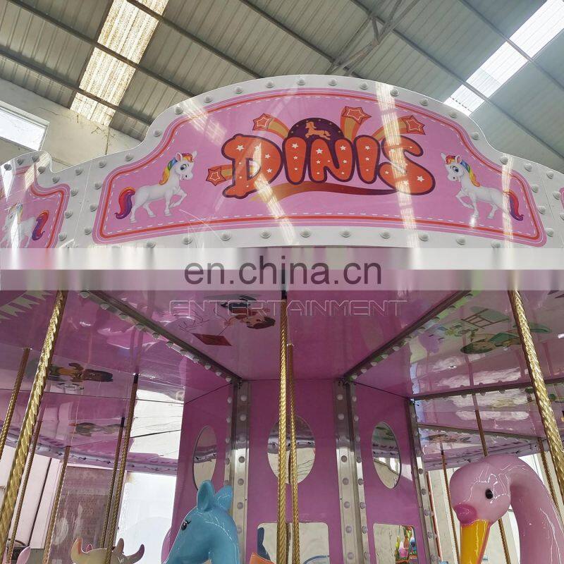 New design pink color 16 seats customize carousel merry go round for sale