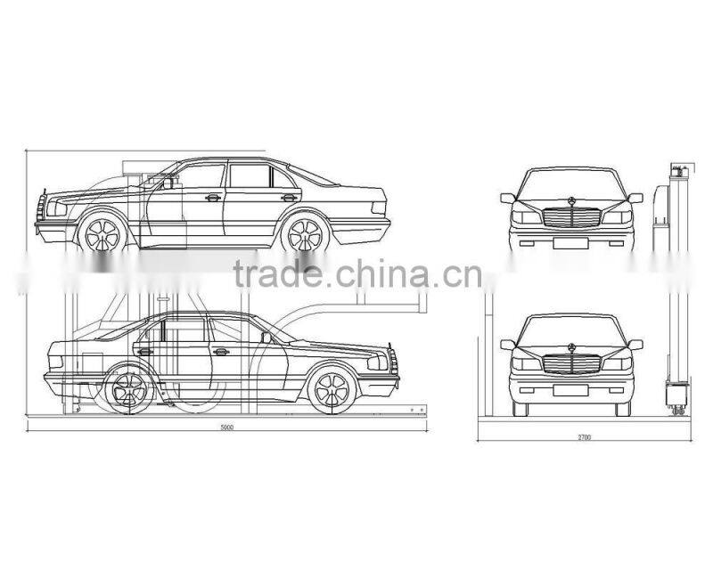 LOCKU non avoiding 2 deck car parking system