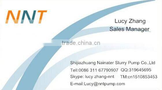 NNT Centrifugal Gold Mining Lime Ash Vertical Spindle Slurry Pump