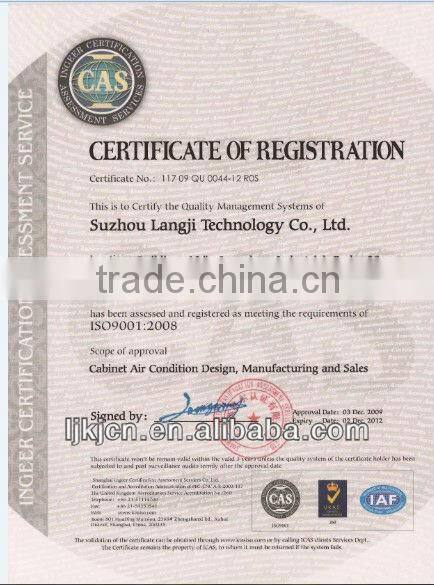 IP23/IP55 Side mounted industrial cabinet air conditioner for LCD screen