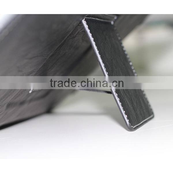 tablet sleeve with stand , real leather bag for ipad ,for samsung