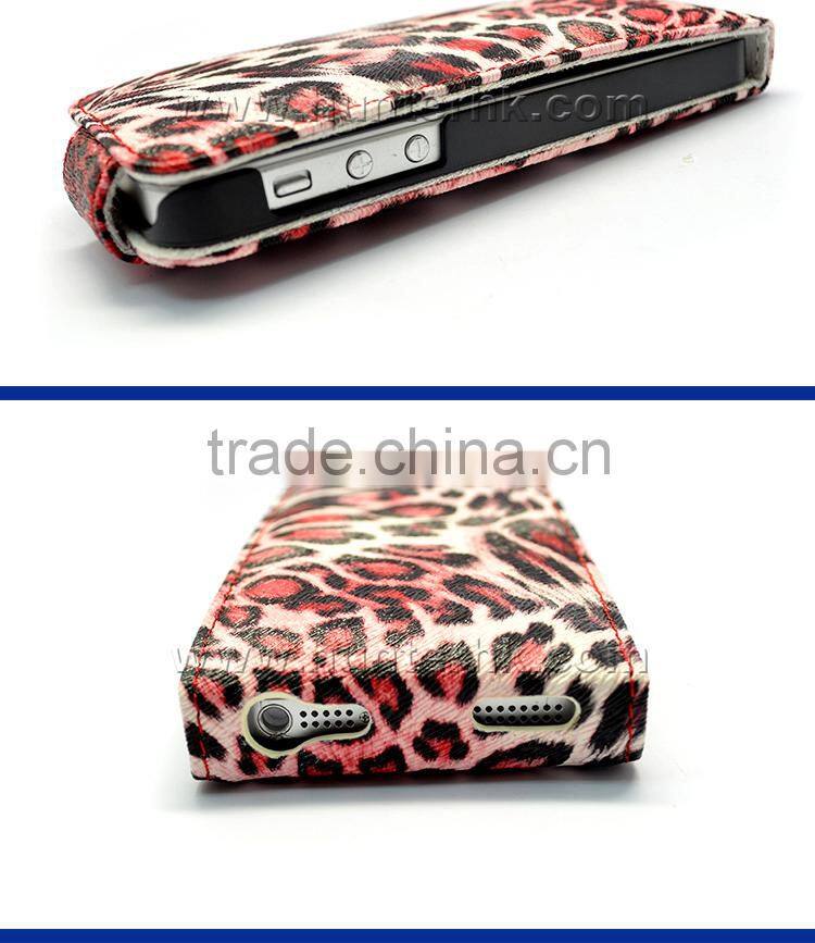 Hot Sale Printed Fox Pattern Flip Case For iphone5