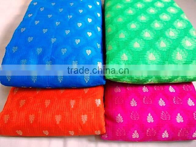 Jacquard kota check cutwork fabric