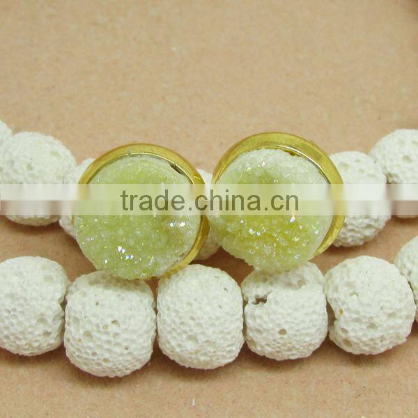 EA3149 Latest design Druzy Bezel Sets, Sparkly Druzy Post Earring